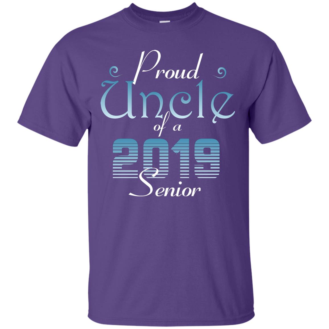 Proud Uncle Of 2019 Senior Uncle Shirt Purple