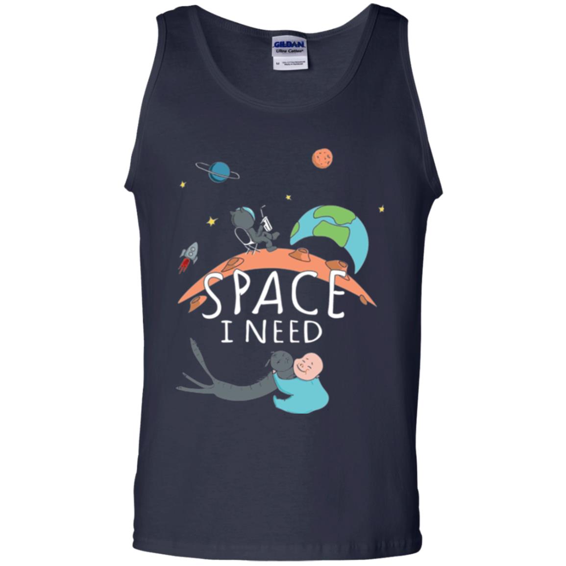 Funny Astronaut Universe Pun T-shirt I Need Space Navy