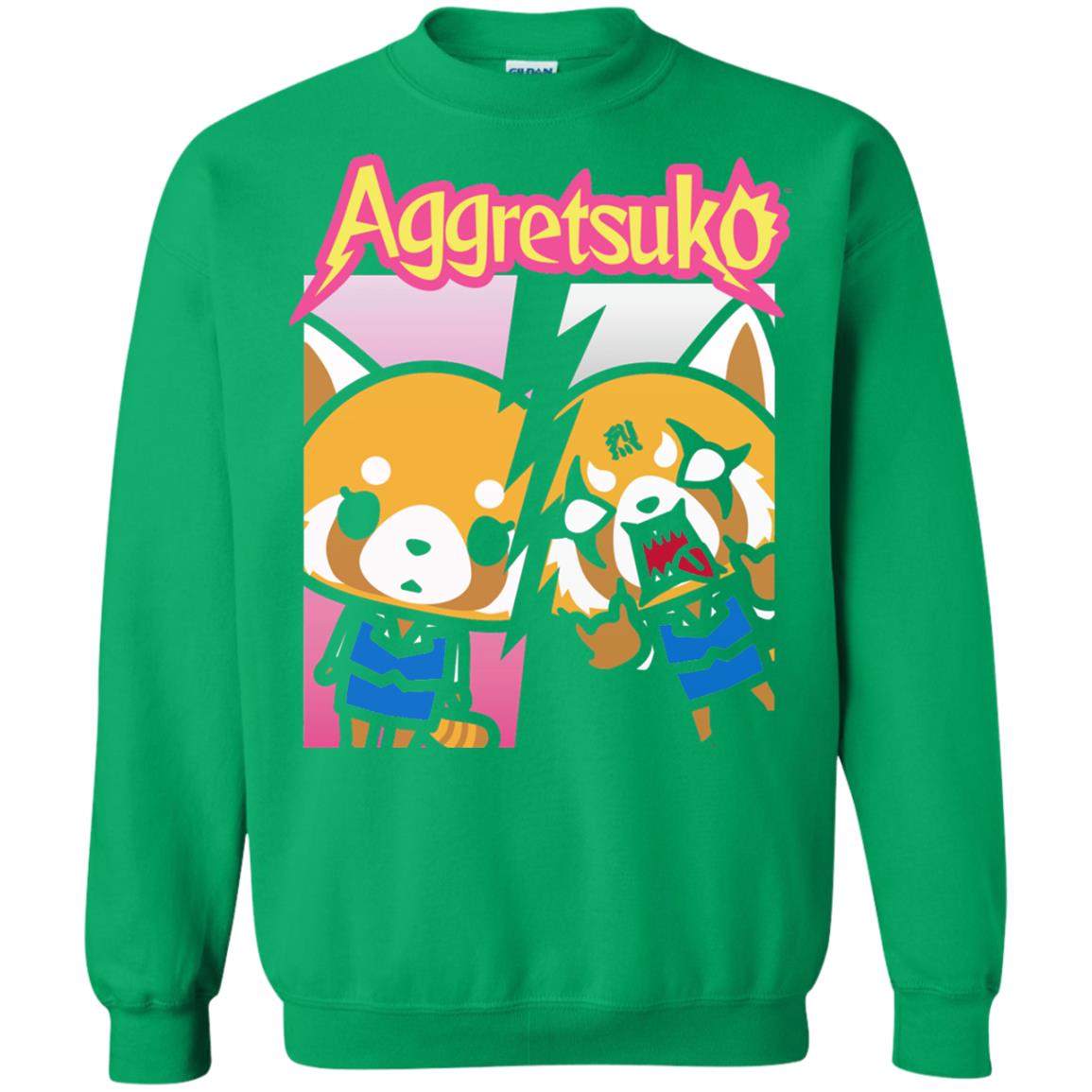 Aggretsuko Split Personality T-shirt Irish Green