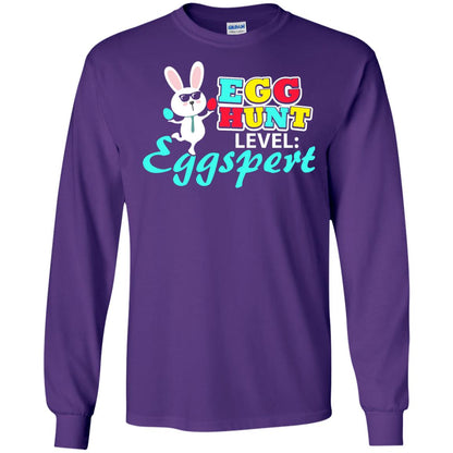 Egg Hunt Level Eggspert Easter Holiday T-shirt Purple