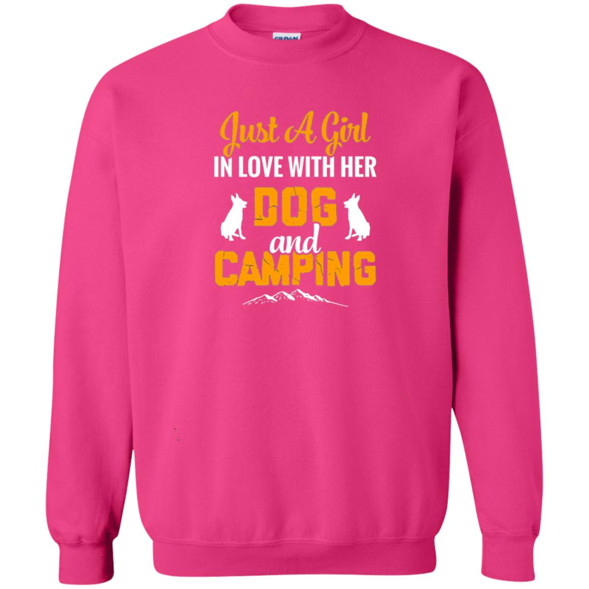 Just A Girl In Love With Her Dog And Camping Dog Lover T-shirt Heliconia