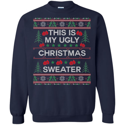 Christmas T-shirt This Is My Ugly Christmas Sweater Navy