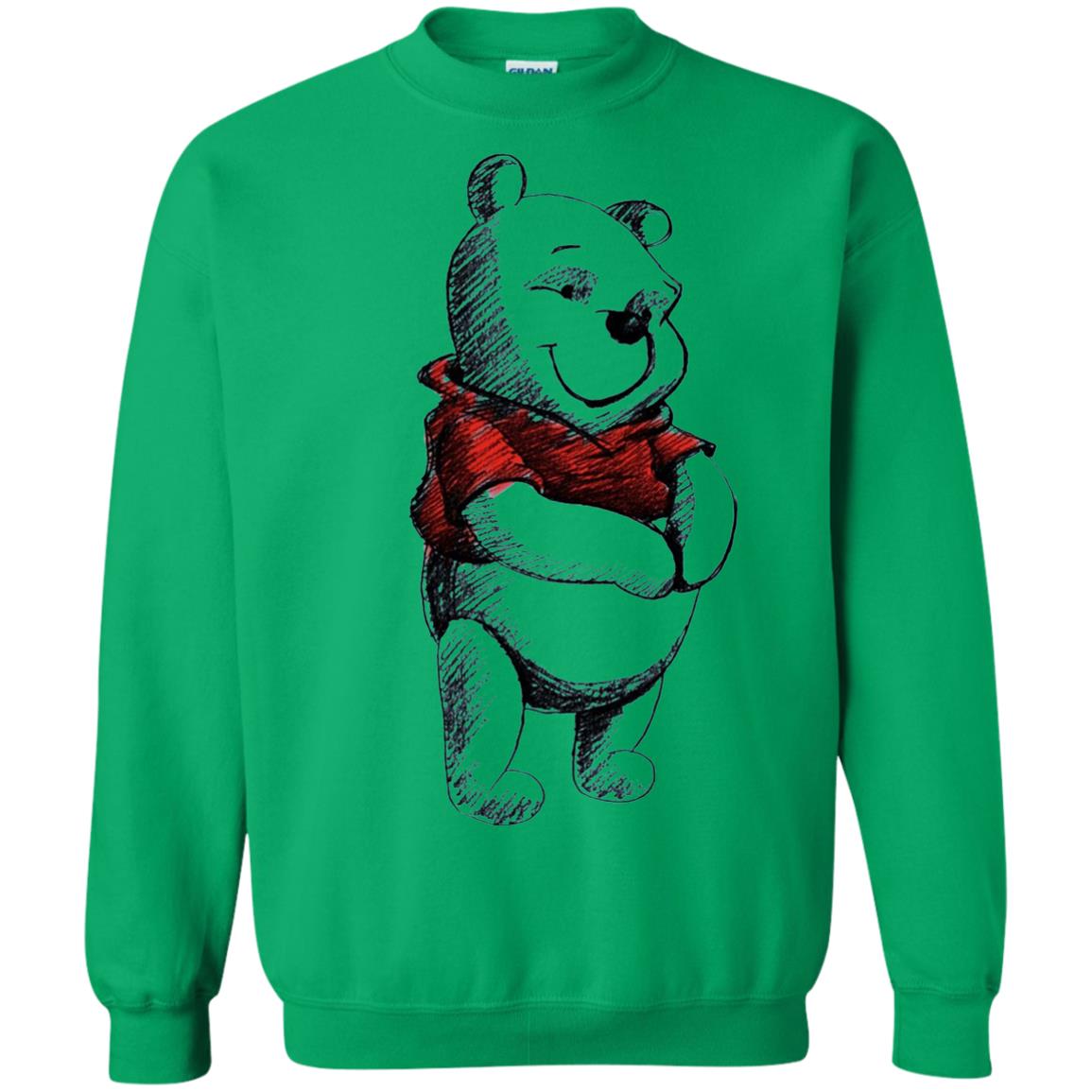 Sketch Of Winnie The Pooh Movie Lover T-shirt Irish Green