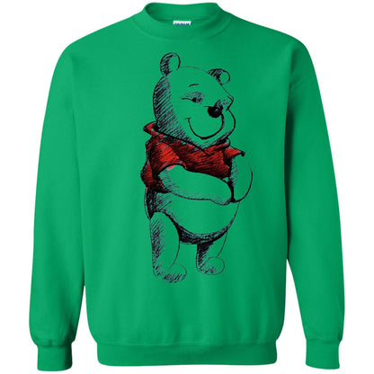 Sketch Of Winnie The Pooh Movie Lover T-shirt Irish Green