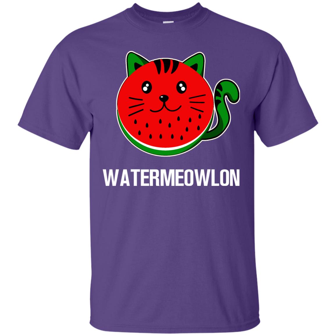 Watermeowlon Funny Summer Melon Fruit Shirt Purple