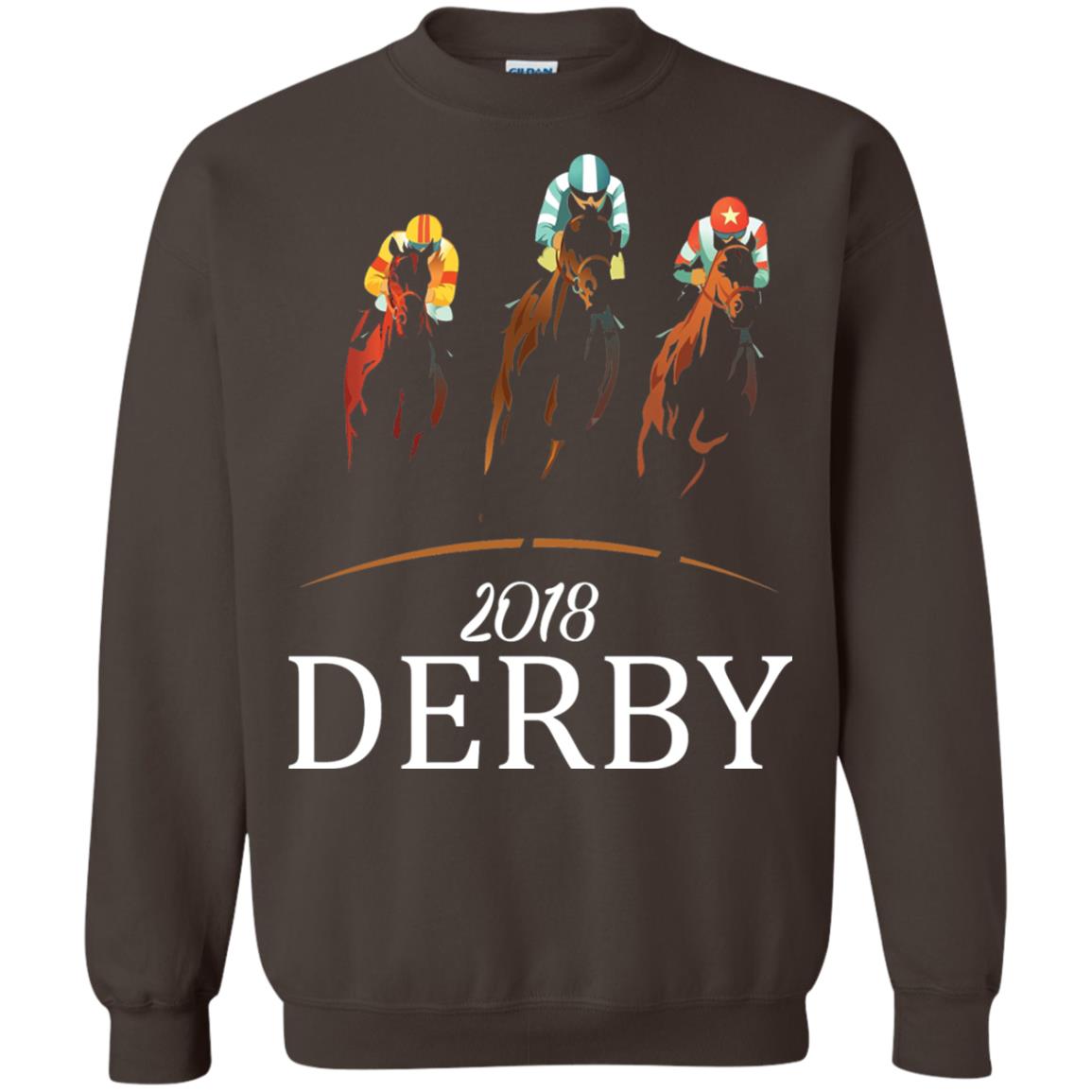 Derby 2018 Jockey Horse Racing T-shirt Dark Chocolate