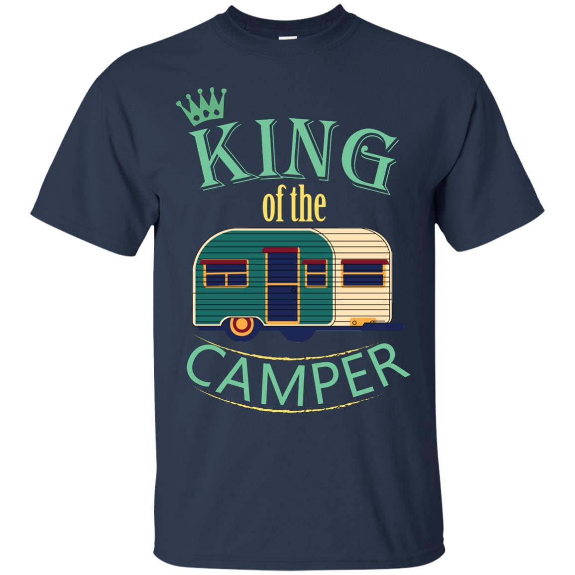 King Of The Camper Camping Lover Shirt Navy