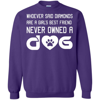 A Girl’s Best Friend Never Owned A Dog Best Dogs Shirt For Girls Purple