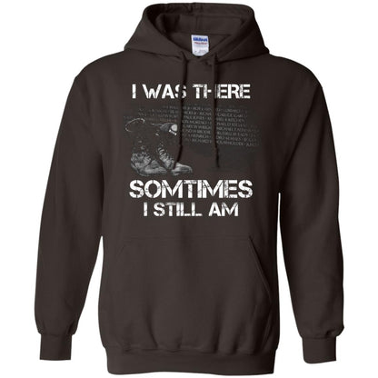 I Was There Sometimes I Still Am Military Shirt Dark Chocolate