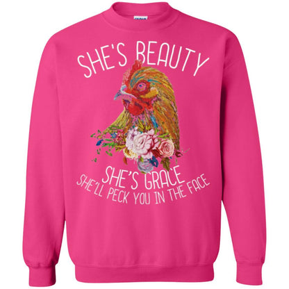 Chicken T-shirt She's Beauty She's Grace Heliconia