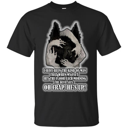 The Devil Say Oh Crap He Is Up Wolf Shirt Black