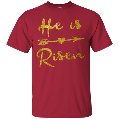 He Is Risen Christian T-shirt Cardinal