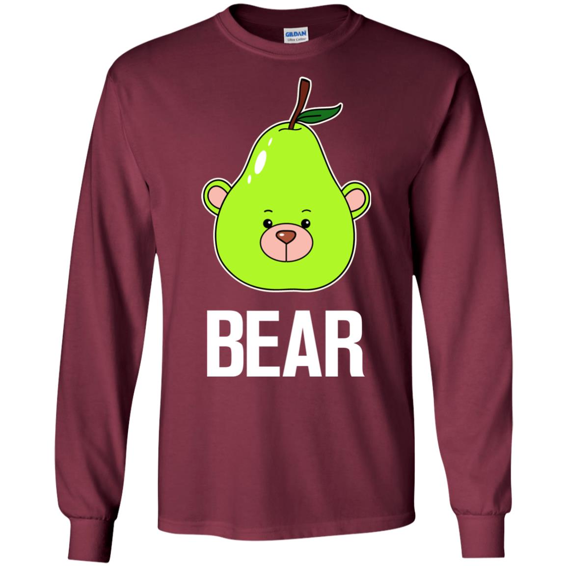 Bear Funny Summer Melon Fruit Shirt Maroon
