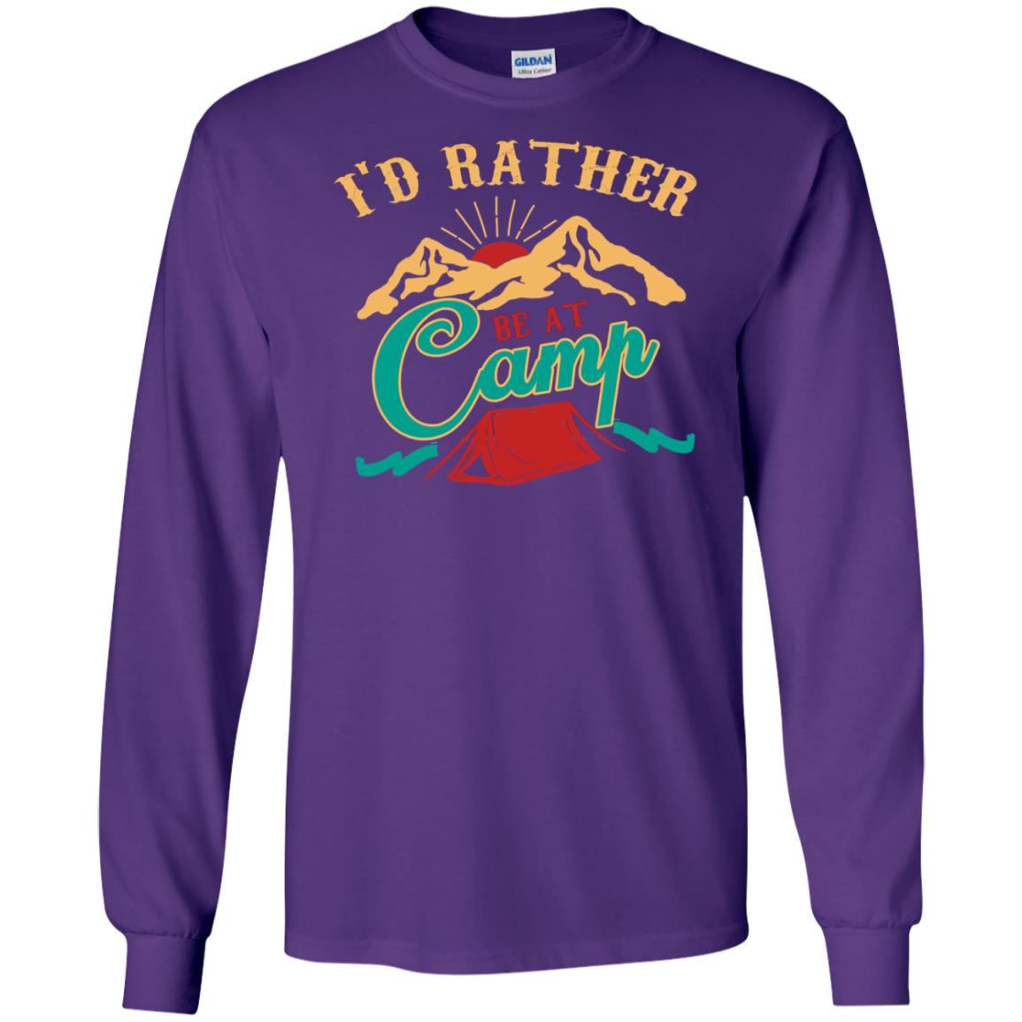 I'd Rather Be At Camp Camping Lovers Gift Shirt For Mens Of Womens Purple