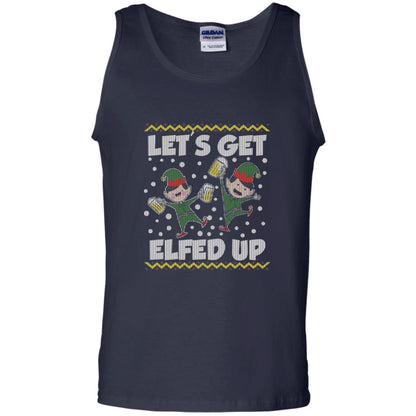 Christmas T-shirt Let's Get Elfed Up Navy