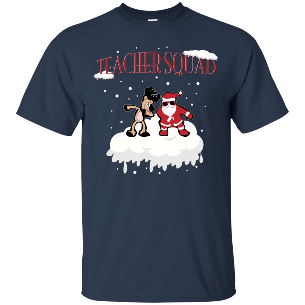 Teacher Squad Teaching X-mas Gift Shirt Navy