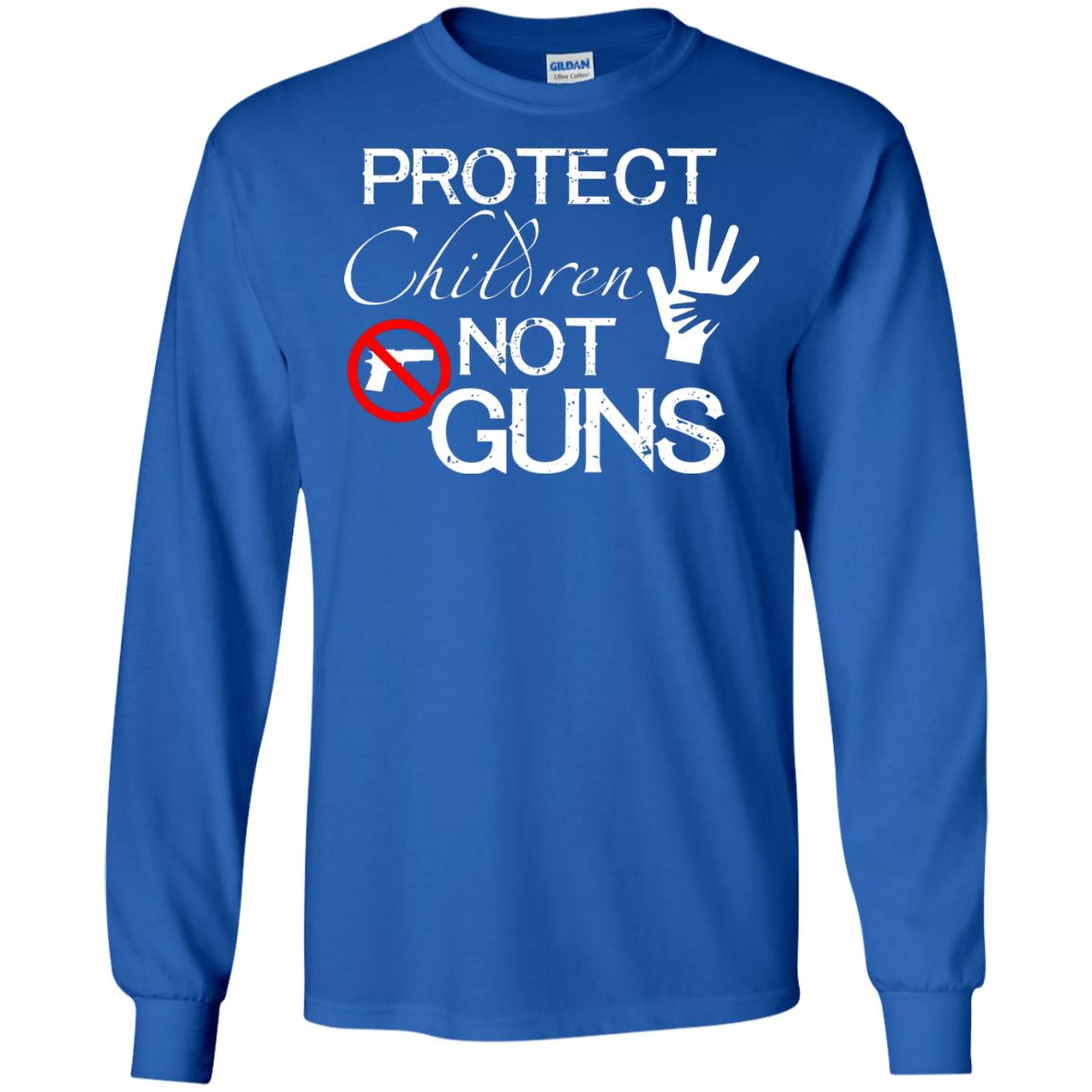 Anti Gun T-shirt Protect Children Not Gun Royal