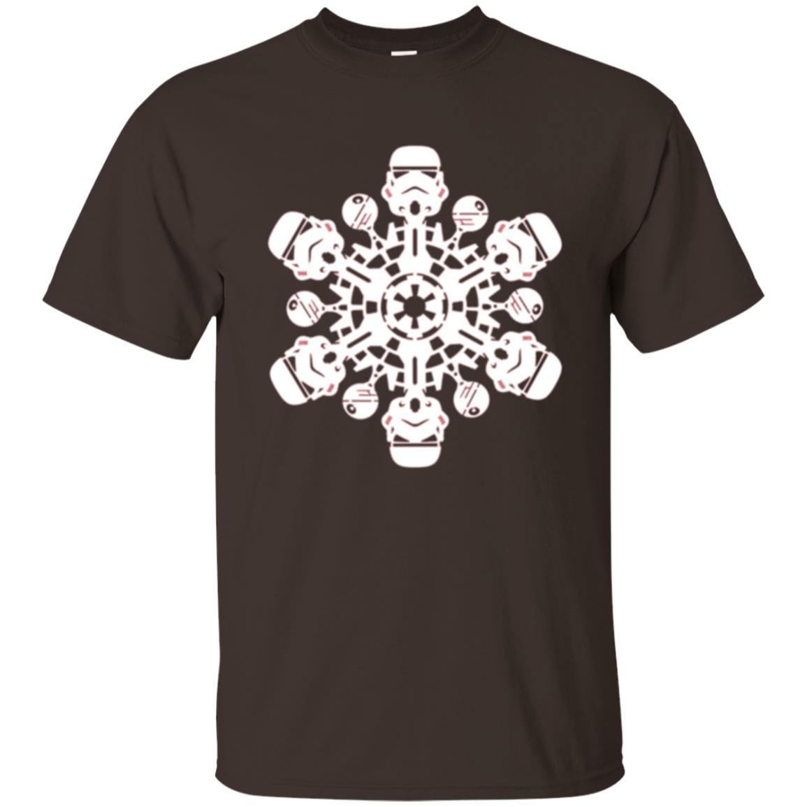 Film T-shirt Star Wars Stormtrooper Christmas Snowflake Graphic Dark Chocolate