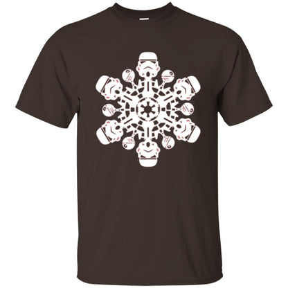 Film T-shirt Star Wars Stormtrooper Christmas Snowflake Graphic Dark Chocolate