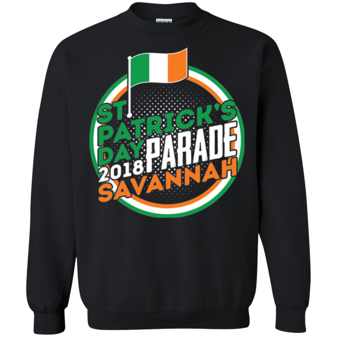 Parade Savannah 2018 Ireland Flag St. Patrick_s Day T-shirt Black