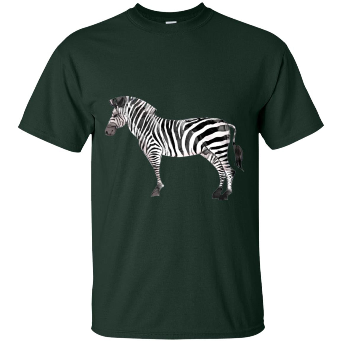 Awesome Zebra T-shirt Forest Green
