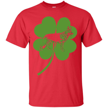 German Shepherd Saint Patrick_s Day T-shirt Red