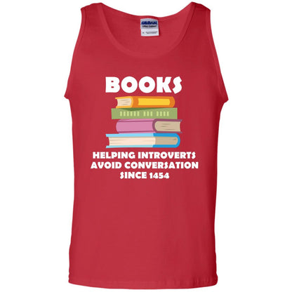Books Helping Introverts Avoid Conversation Since 1454 Shirt Red
