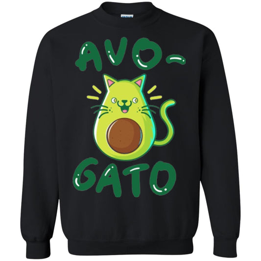 Cat Lovers T-shirt Avocado Avogato Black