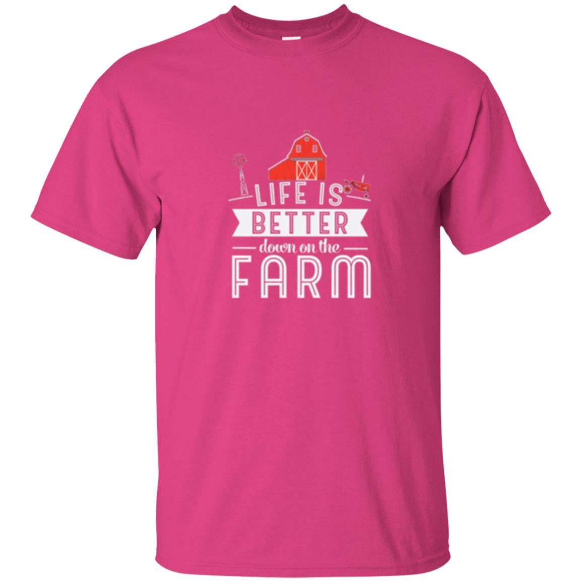 Life Is Better Down On The Farm Farmer T-shirt Heliconia