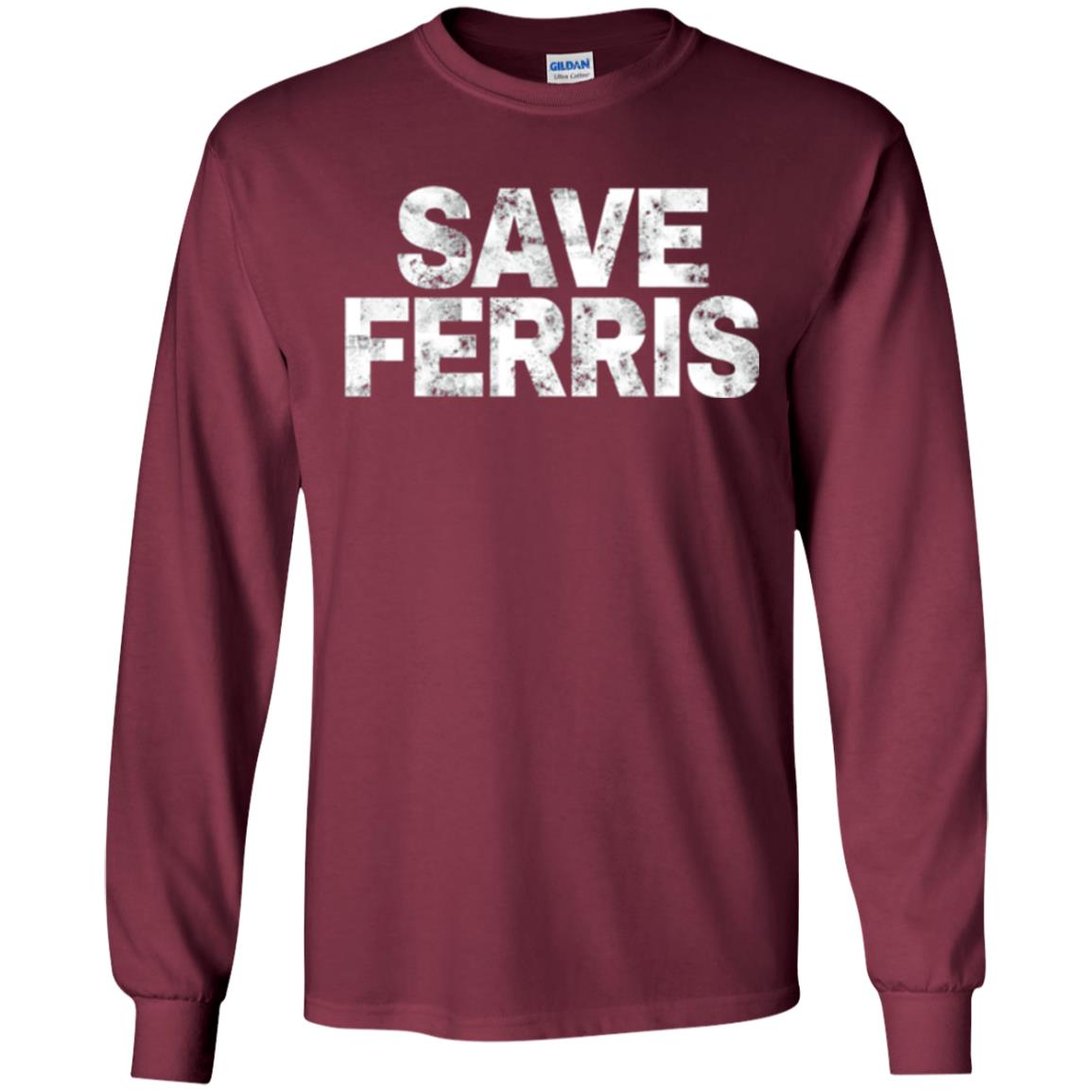 Movie T-shirt Save Ferris 80s Maroon