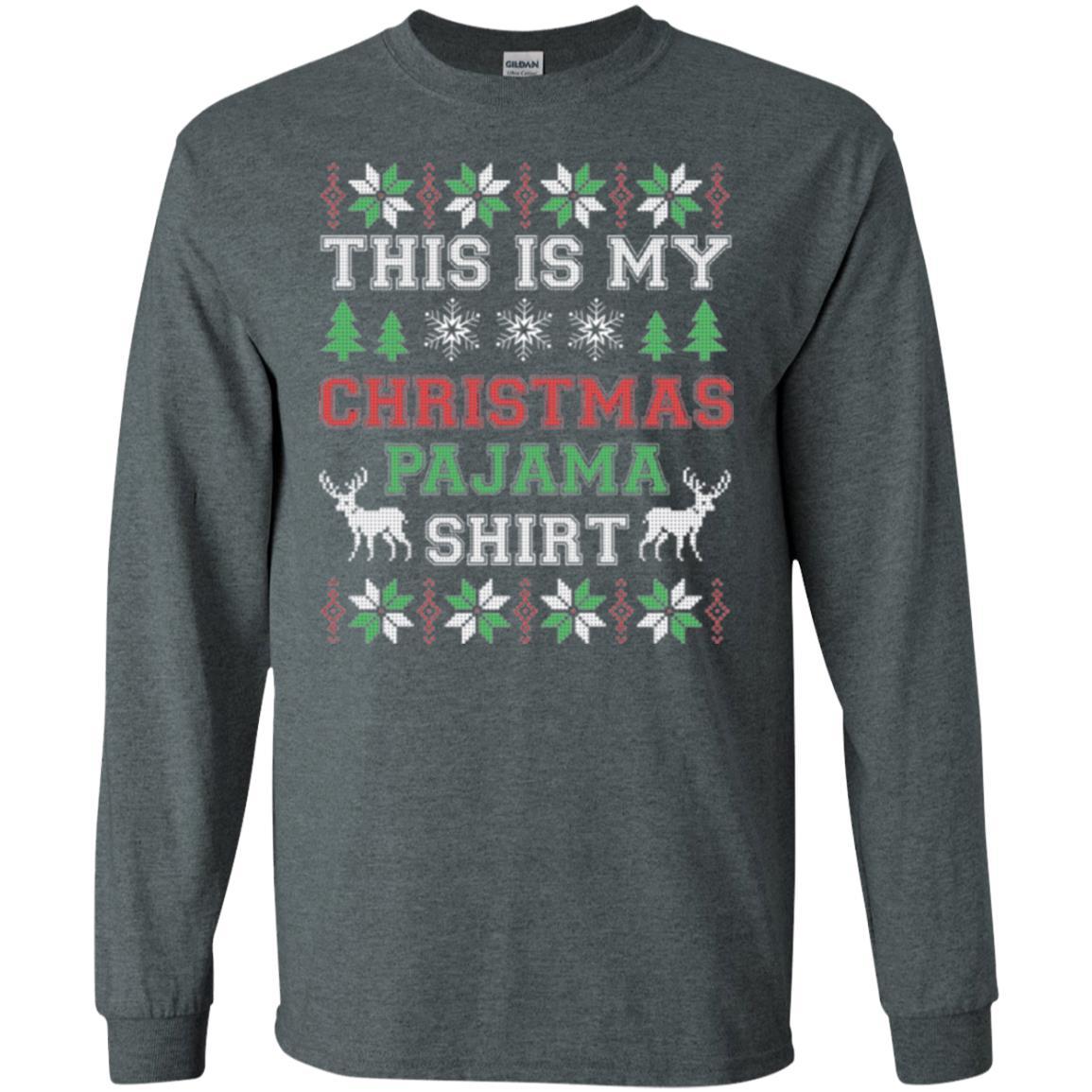 Christmas T-shirt This Is My Christmas Pajama Dark Heather
