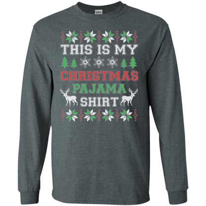 Christmas T-shirt This Is My Christmas Pajama Dark Heather