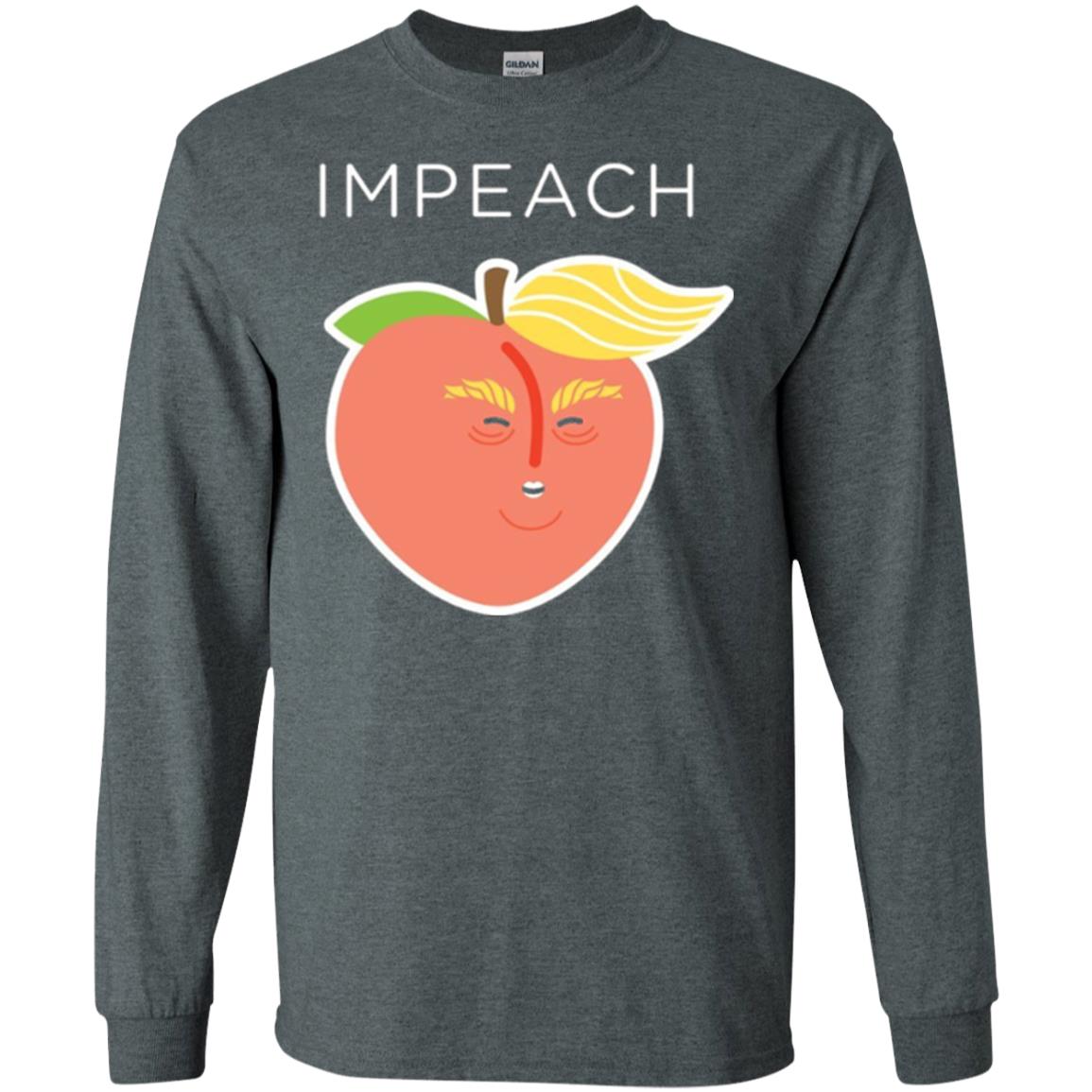 Anti Trump Peach Emoji T-shirt Impeach Donald Dark Heather