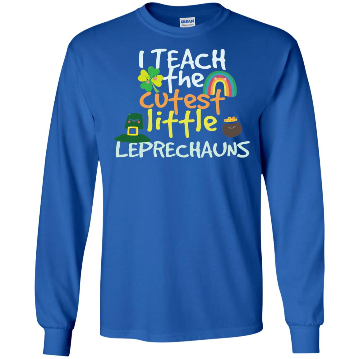 Cutest Little Leprechauns St. Patricks Day Teacher T-shirt Royal