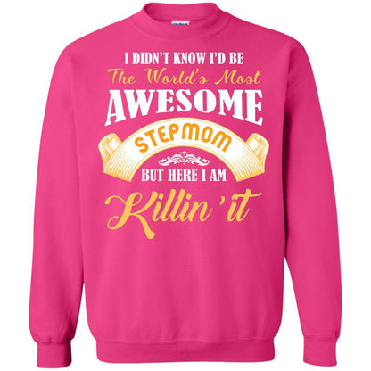 Awesome Stepmom But Here I Am Killin’ It Cool Gift Shirt For Stepmom Heliconia