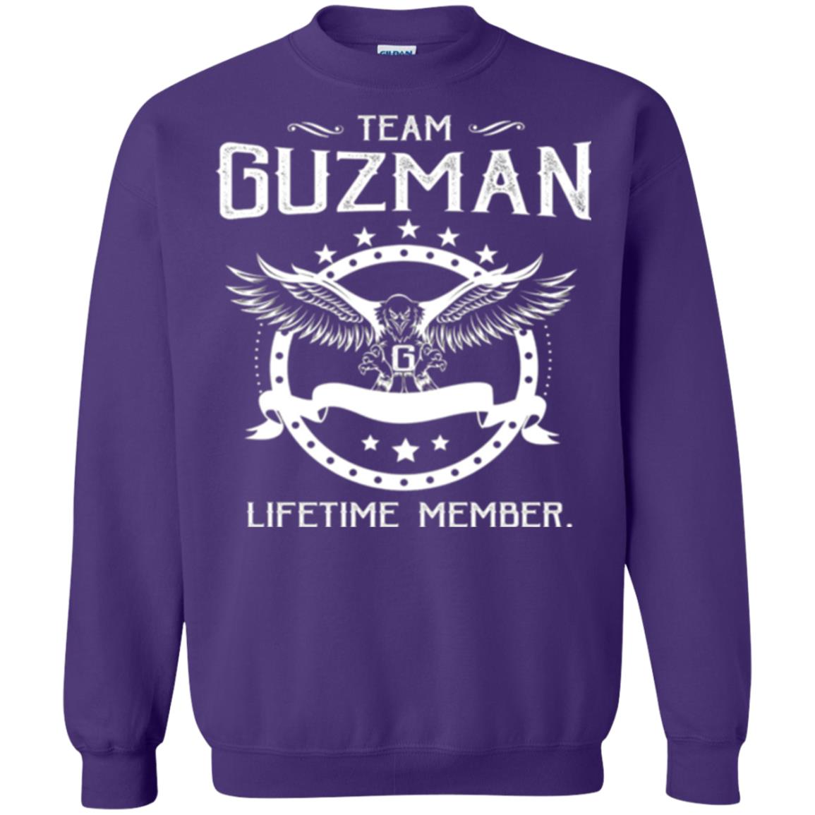 Family T-shirt Team Guzman Lifetime Member Purple