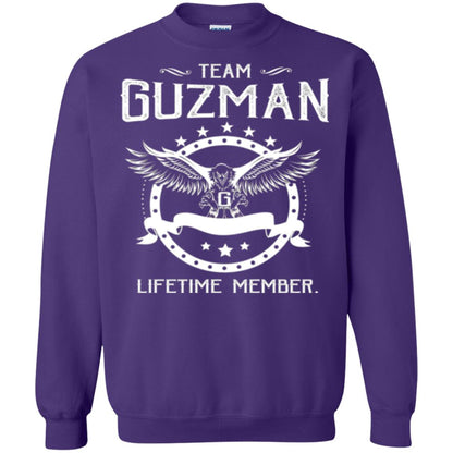 Family T-shirt Team Guzman Lifetime Member Purple