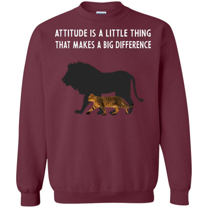 Attitude Is Little Thing That Make A Big Difference Best Quote Shirt Maroon