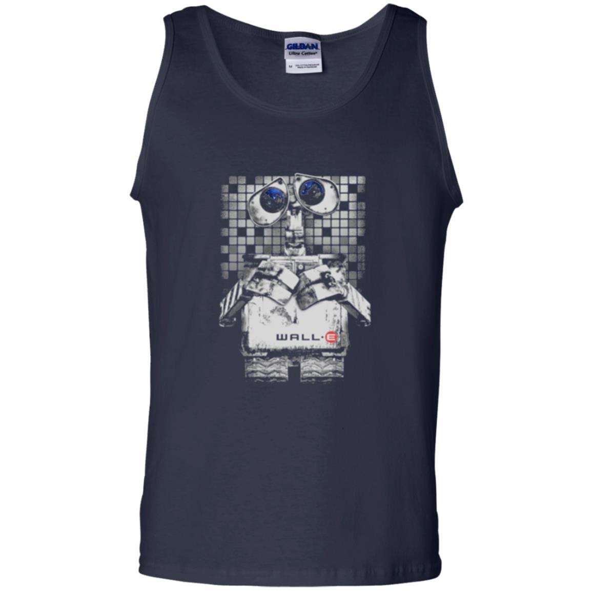 Film T-shirt Wall-e Tile Portrait Graphic Navy