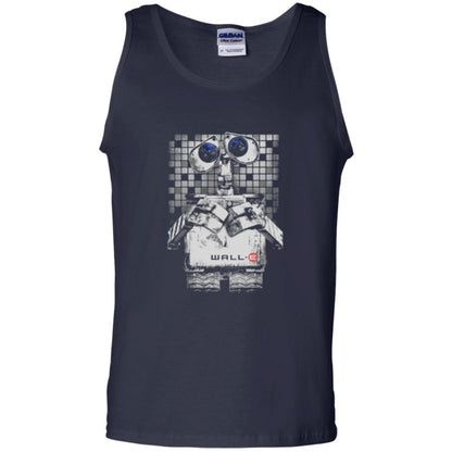 Film T-shirt Wall-e Tile Portrait Graphic Navy