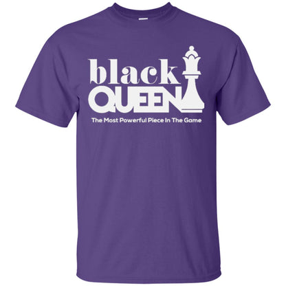 Black Queen The Most Powerful Piece In The Game Proud Black Woman T-shirt Purple