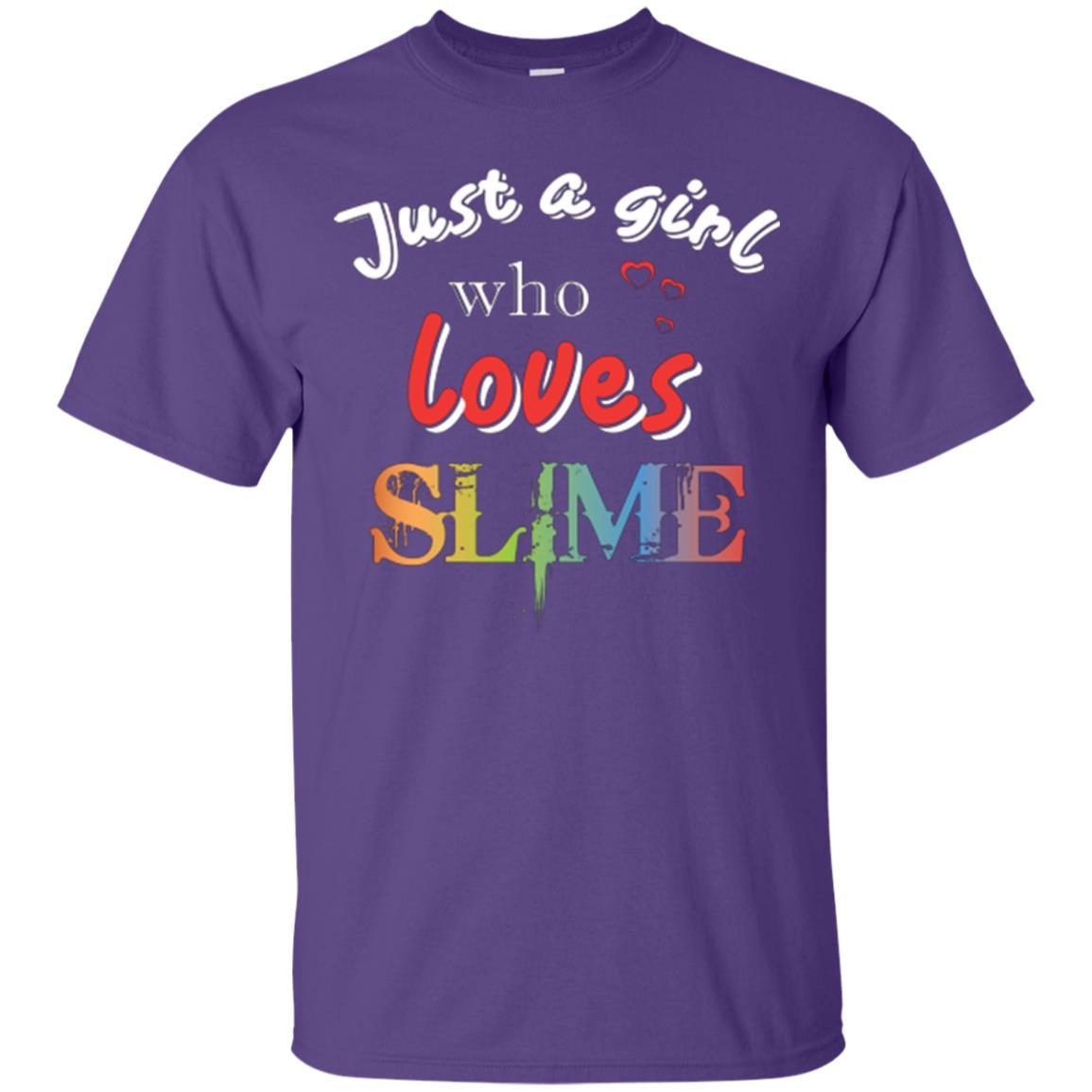 Slime Lovers T-shirt Just A Girl Who Loves Slime Purple