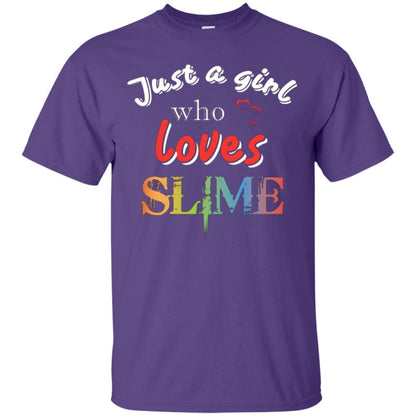 Slime Lovers T-shirt Just A Girl Who Loves Slime Purple