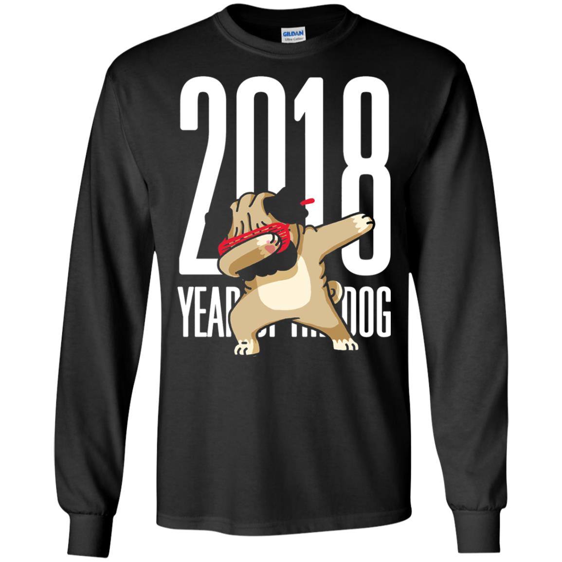 Dog Lover T-shirt 2018 Year Of The Dog Black