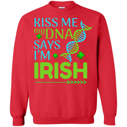 Kiss Me My Dna Say I'm Irish Saint Patricks Day Shirt Red