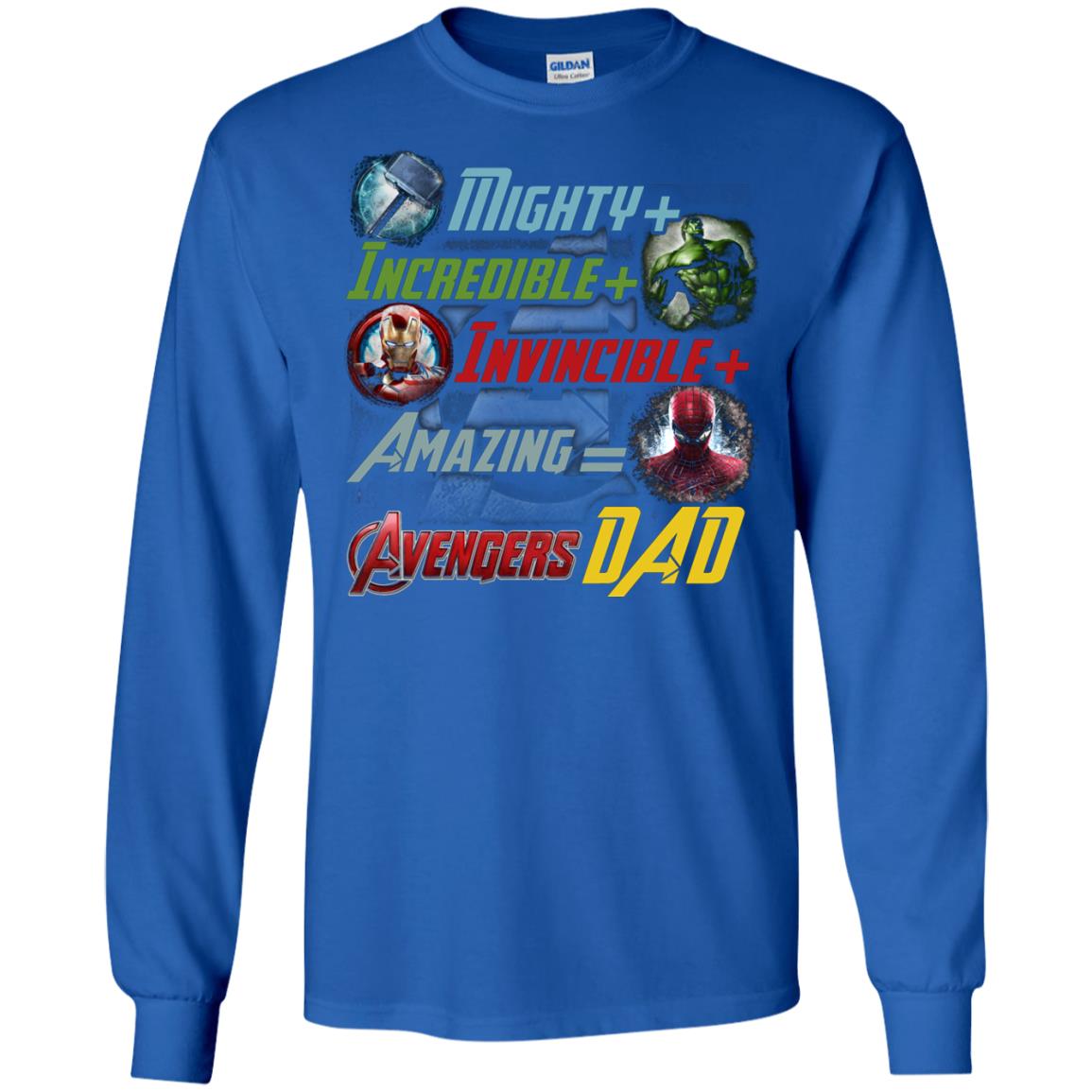 Mighty Incredible Invincible Amazing Dad Movie Fan T-shirt Royal