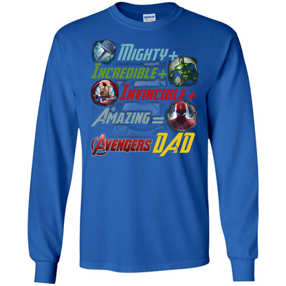 Mighty Incredible Invincible Amazing Dad Movie Fan T-shirt Royal