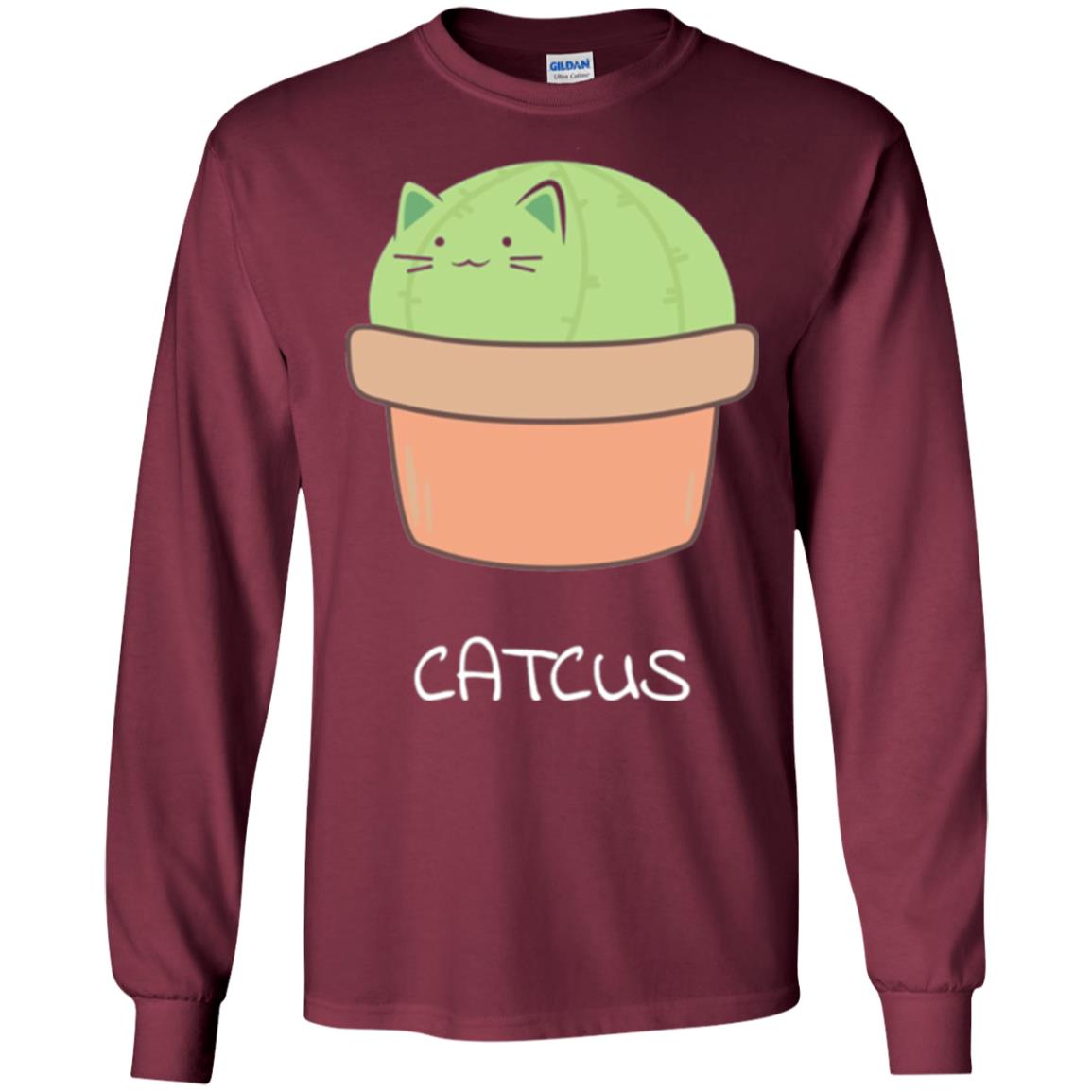 Cat Lovers T-shirt Catcus Maroon