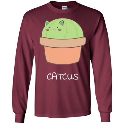 Cat Lovers T-shirt Catcus Maroon