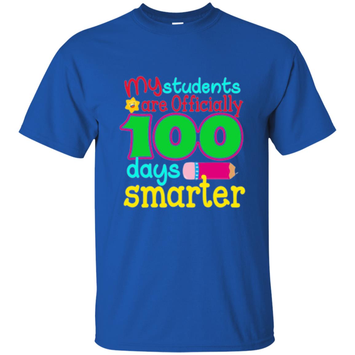 Teacher T-shirt My Students Are Officially 100 Days Smarter Royal